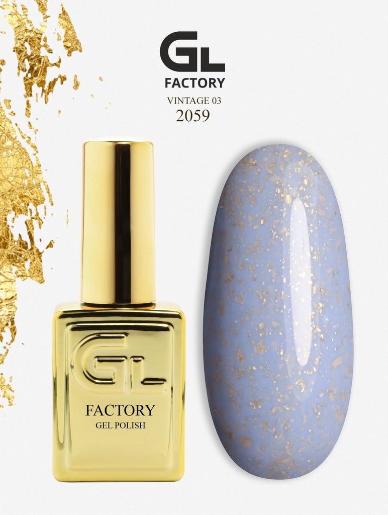 GL 2059 GOLD Gel Polish Vintage 03 15